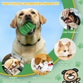 thumbnail image 2 of PcEoTllar Treat Dispensing Dog Toys for Aggressive Chewers, Beef-Flavored Rubber Treat Dispensing Puzzle Toy for Medium & Large Dogs, Green, 2 of 8