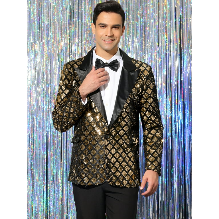 Gold and black prom jacket sale