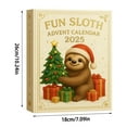 thumbnail image 2 of Sloth Countdown Calendar Interactive Animal Themed Advent with Mystery Surprise for Kids Holiday Celebration Countdown Activity, 2 of 5