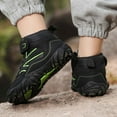 thumbnail image 6 of CAICJ98 Kids Boys Girls Hiking Shoes Wide Toe Box Hiking Boots Barefoot Outdoor Shoes for Walking Climbing Running Black (Little kid/Big kid),12, 6 of 7