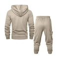 thumbnail image 4 of Mens Sweat Suit 2 Piece Hoodie & Joggers Tracksuit, Long Sleeve Casual Outfit for Jogging, Gym & Lounge​ Khaki S, 4 of 4