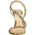 thumbnail image 2 of Jessica Simpson Womens Jaycin Embellished Heeled Sandal 6 Gold/Clear, 2 of 7