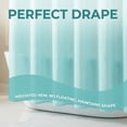 thumbnail image 3 of REGALWOVEN Plaid Textured Shower Curtain Sets, Modern Weighted Bath Curtain with 12 Hooks for Bathroom, Hotel Decor Light Blue 71"W x 71"L, 3 of 7