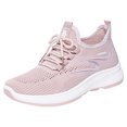 thumbnail image 4 of Women's Walking Shoes Non Slip Athletic Running Tennis Slip on Breathable Gym Workout Fashion Lace up Comfortable Sneakers Pink Size 8.5, 4 of 4