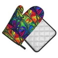 thumbnail image 2 of Bingfone Pride Rainbow Print Oven Mitts Pot Holders Set 2 PCS for Kitchen for Cooking Grilling Baking BBQ Pot Holders Cook Essentials, 2 of 7