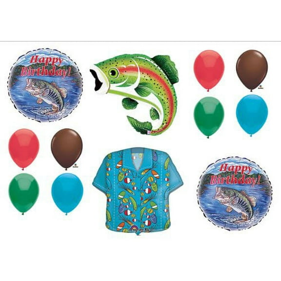 Fishing Fisherman Bass Dad Birthday Party Balloons Favors Decorations Supplies John