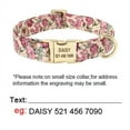 thumbnail image 6 of Pet Artist Fancy Floral Personalized Dog Collars Heavy Custom Name ID Collar Tag Free Engraved, 6 of 12