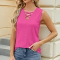thumbnail image 6 of Mittory Womens Plus Size Sleeveless Shirts Summer Tank Tops V Neck Criss Cross Tee Tunics, 6 of 7