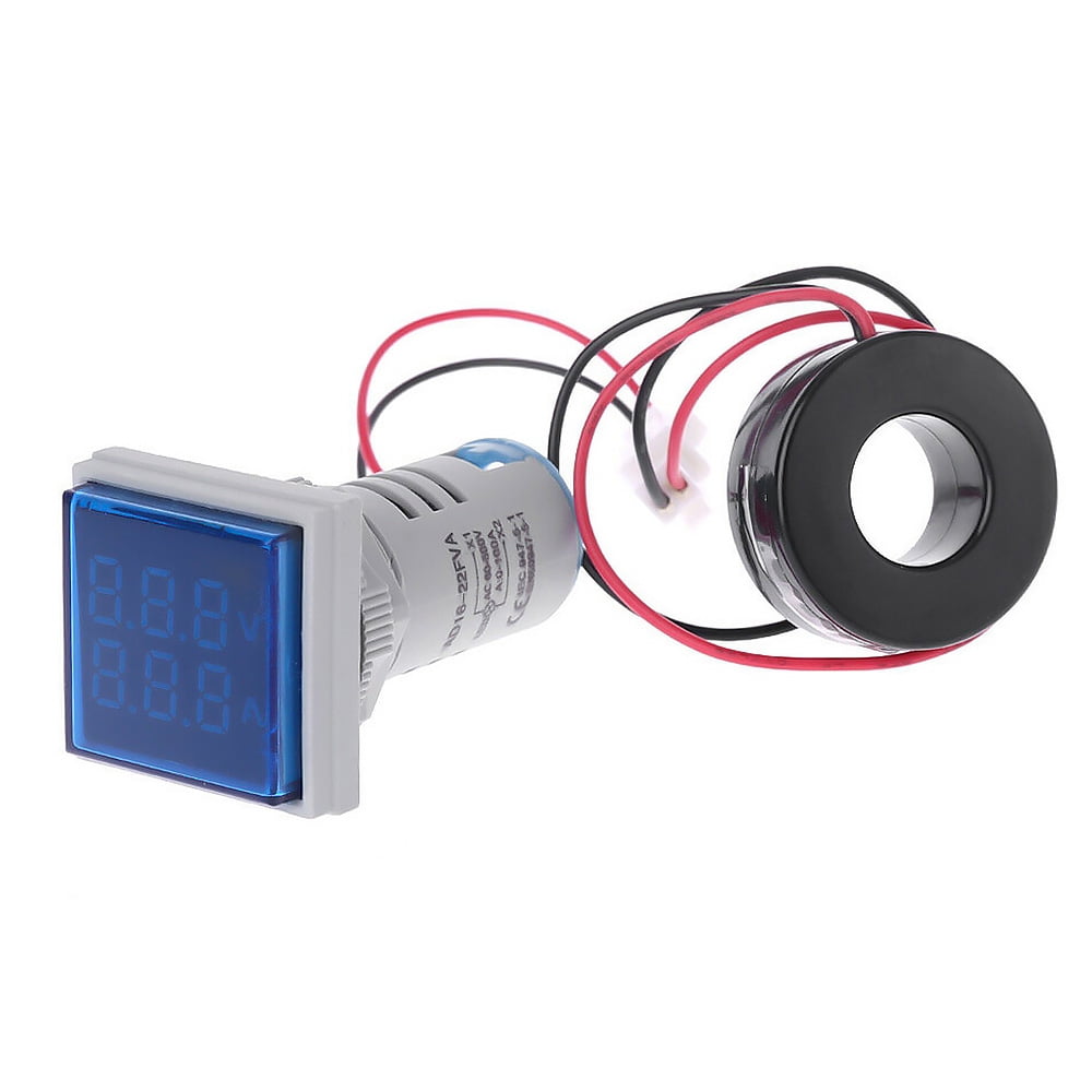 Digital LED Dual Display Voltmeter Ammeter Voltage Gauge Meter AC 60-500V<0-N SJ 