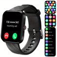 thumbnail image 4 of Fully Touch Screen Square Metal Smart Watch, IP68 Resistente Al Agua Resistente Al Sudor Deportes Smartwatch Con Batería Grande De 320mAh, Llamada Inalámbrica, Pantalla Grande De 4.85 Cm, Ritmo Cardía, 4 of 4
