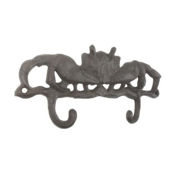 5 x 1.5 x 10.5 in. Cast Iron Decorative Crab Metal Wall Hooks