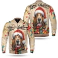 thumbnail image 3 of Merry Christmas Santa Basset Hound Scarf Twinkling Lights Xmas Holiday All Over Print 3D Baseball Jacket Bassets Dog Breed Lovers Gifts Idea Bomber Jacket Softball - 00022, 3 of 6