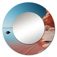 thumbnail image 2 of Designart "Coastal Simplicity Photo II" Beach & Ocean Round Mirror Wall Décor Coastal - Large Beige Round Mirror - Round Mirror 29" x 29" Inch, 2 of 5
