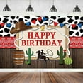 thumbnail image 6 of LUUFILx Western Cowboy Birthday Backdrop Happy Birthday for Boy Party Decorations Banner Rustic West Rodeo Boot Country Birthday Photography Background Photo Booth Props, 6 of 7