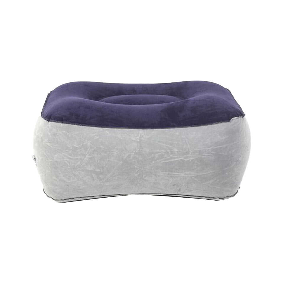 Inflatable Airplane Leg Rest Pillow Travel Footrest Foot Stool Recliner