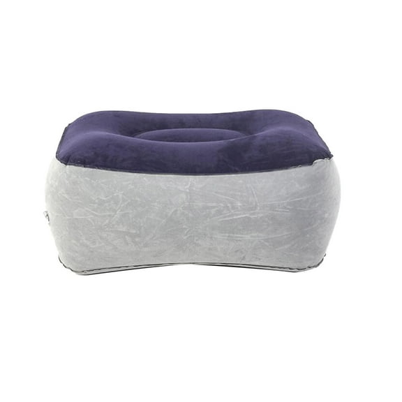 foot rest pillow 1pc Portable Adjustable Leg Relax Cushion for Travel (Gray Blue),PVC Flocking Fabric(14.57"X11.81"X5.51")