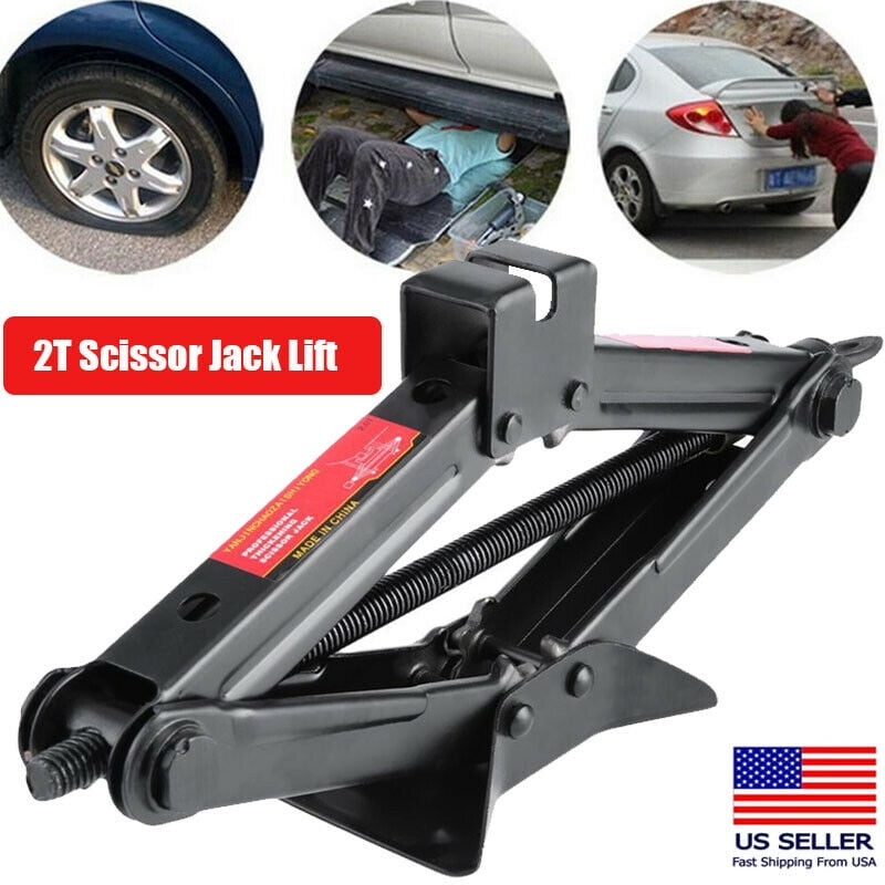 Car Jack 2 Ton Heavy Duty Wind Up Scissor Jack Stands for Auto Car SUV Van with Speed Handle Emergency Car Tool Lifting Jack 