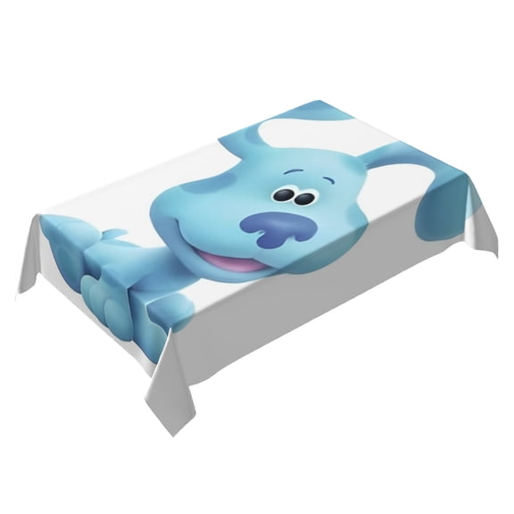 Blue Clue Themed Square Tablecloth 54 * 72 Inches Durable Stylish