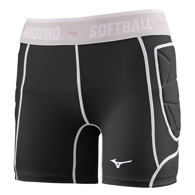 Pantalones cortos deslizantes para softbol Mizuno Runbird Shield acolchados para mujer