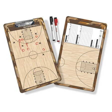 GoSports Basketball Coaches Boards - 2 Sided Premium Dry Erase Clipboards