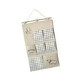 thumbnail image 6 of Wall Closet Hanging Bag Wall Hanging Storage Bag Organizer Multifunction Shelves Large Over The Door Storage Pouch for Living Room, Office Beige, 6 of 8