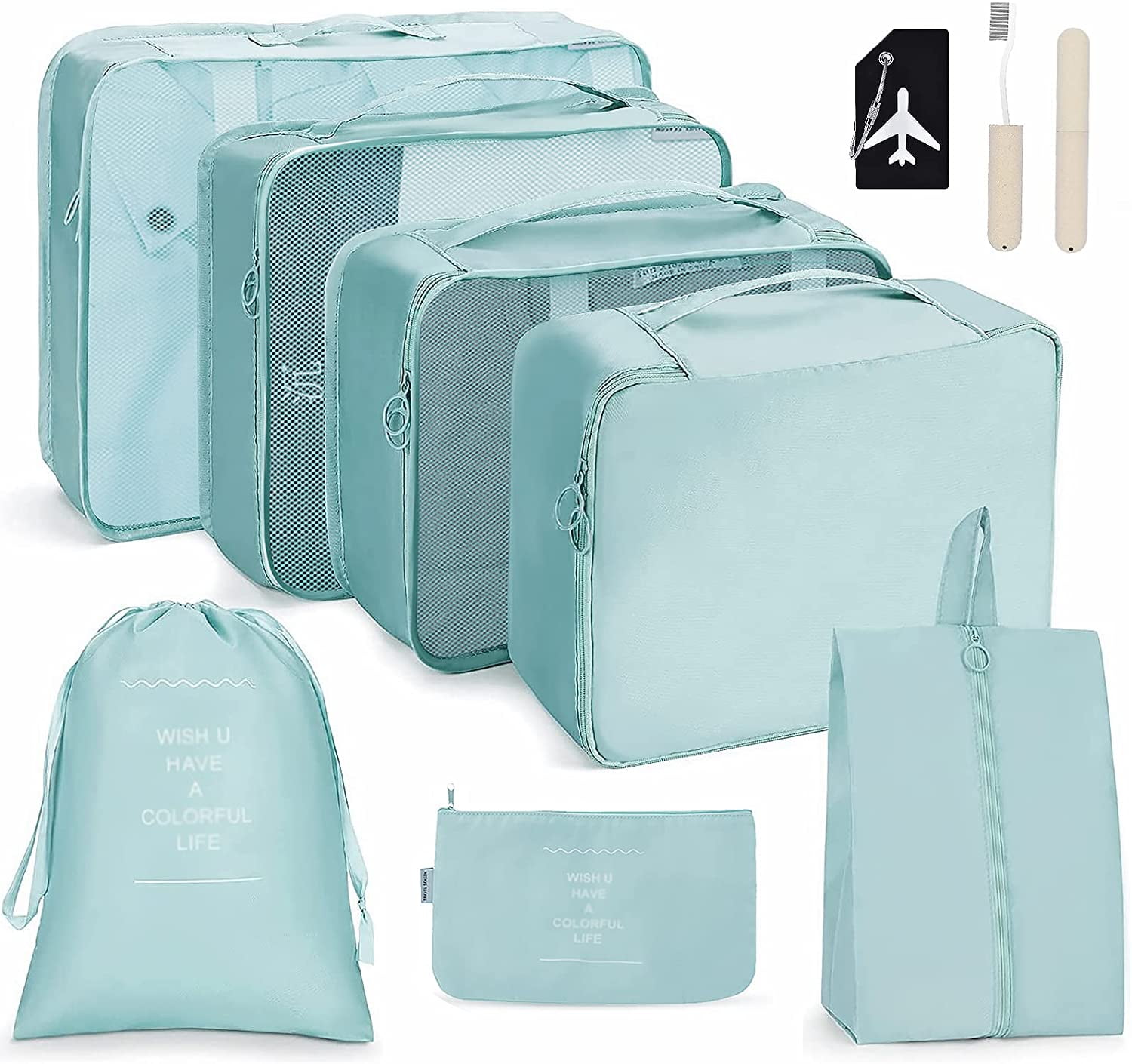 7/8/10 pcs Packing Cubes Set for Travel, Packing Organizers Bags Set