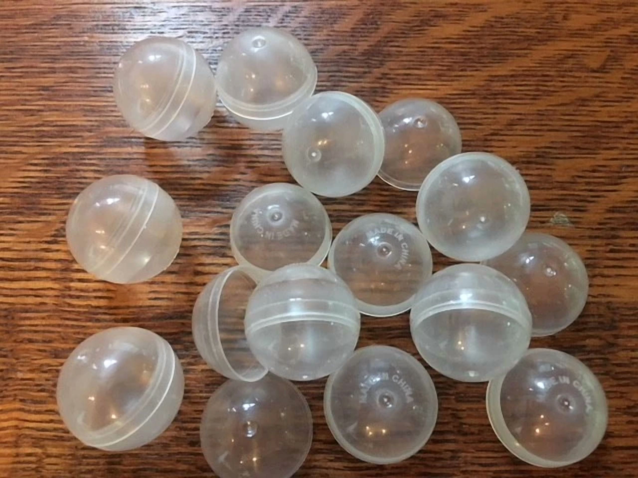 CRESTIN- 50 Clear Round 1 Vending Machine Capsules Empty Cases Gumball Toy Containers