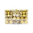 thumbnail image 2 of Inteprter 101 piezas de adornos de bolas navideñas fáciles de usar para una decoración eficaz, elementos esenciales navideños de plástico Kits de decoración para fiestas oro 101PCS, 2 of 6