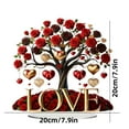 thumbnail image 3 of Valentines Day Acrylic Rose Tree with Heart Ornaments for Wedding and Home Table Decorations, 3 of 7
