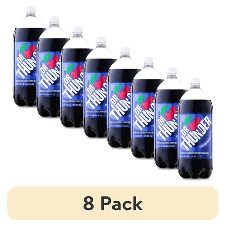 (8 pack) Dr. Thunder Cherry Soda, 2 Liter Bottle