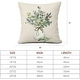thumbnail image 6 of Spring Summer Leaf Pillow Covers 20X20 Inch Watercolor Eucalyptus Leaves Couch Pillow Cases Sage Green Farmhouse Throw Pillows Set of 2 Home Decor for Living Room Bedroom Bed Cushion Outdoor, 6 of 6