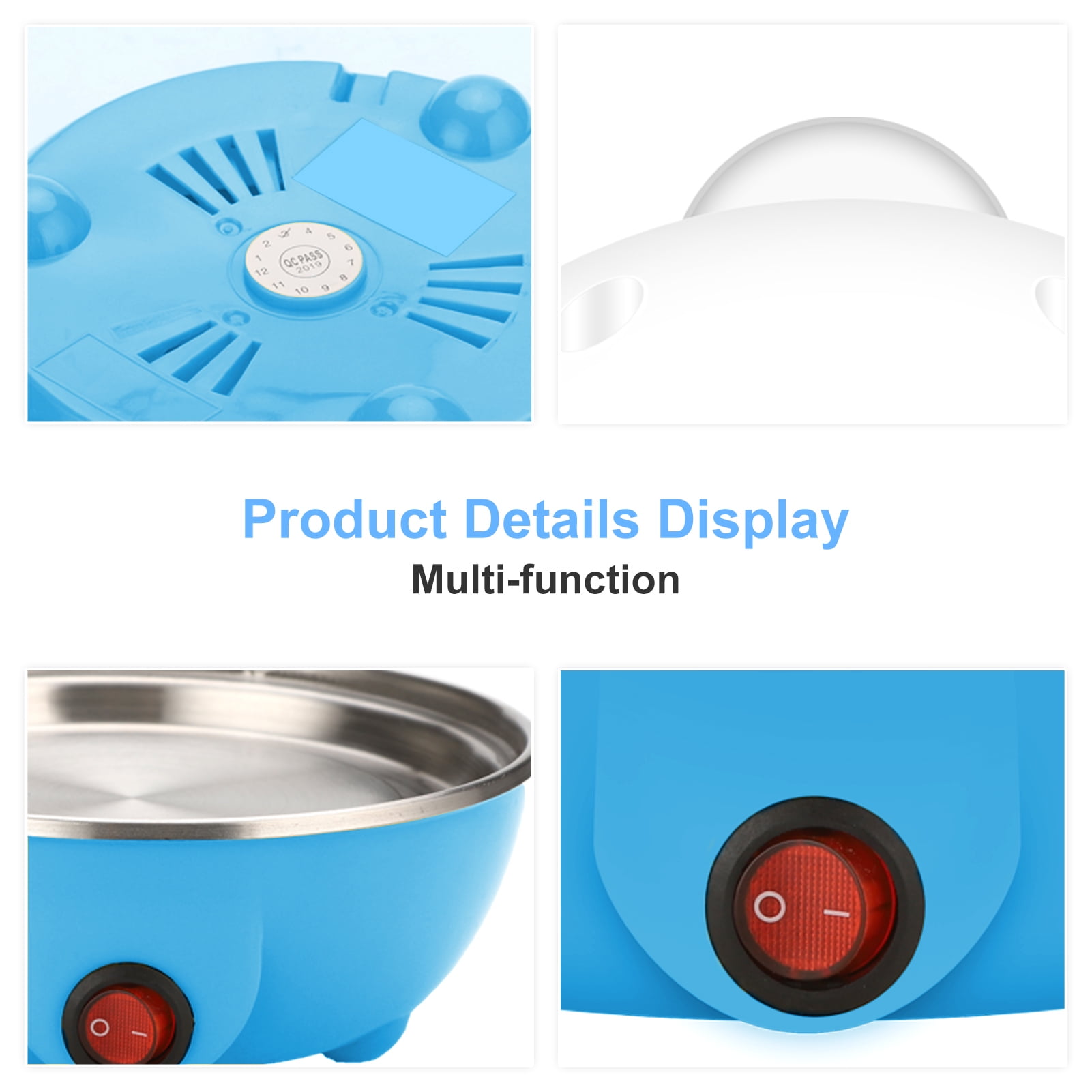 Aqwzh Rapid Egg Cooker Electric for Hard Boiled, Poached, Scrambled Eggs, Omelets, Steamed Vegetables, Seafood, Dumplings, 14 capacity, with Auto Shut Off Feature