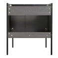 thumbnail image 5 of Fine Fixtures  Oakville Bathroom Vanity  with White Ceramic Sink Black Coal Oak - Black Hardware 30 Inch, 5 of 8