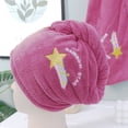 thumbnail image 3 of Paquete de 3 toallas para el cabello, súper absorbentes, cabello mojado de secado rápido, turbante para el cabello, cabello largo y grueso para mujeres, 3 of 5