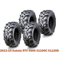2013-19 Kubota RTV X900 X1100C X1120D Complete Set ATV tires 25x10-12 Super Mud