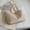 Beige, variant on Brown Monogram Large Tote Shoulder Bag, Spacious Work Shopping Handbag