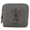 thumbnail image 1 of Coofit Portefeuille à Fermeture Éclair Mode Rétro en Lin Porte-Monnaie Sac à Argent pour Femmes, 1 of 10