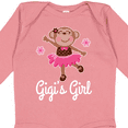 thumbnail image 4 of Inktastic Gigis Girl Ballerina Monkey Girls Long Sleeve Baby Bodysuit, 4 of 5