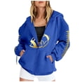 thumbnail image 2 of Bovemsi Sweatshirt for Women Zip Up Hoodie Oversized Casual Long Sleeve Football Jacket Sunday Funday Mom Tops Zip Up Hoodie, 2 of 5