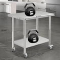 thumbnail image 3 of Stainless Steel Table, Metal Prep & Work Table with Adjustable Undershelf, Stainless Steel Prep Table Work Table for Commercial Kitchen, Restaurant, Hotel and Garage, 3 of 6