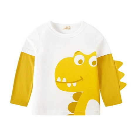

QYZEU Junior Hoodies Pullover Youth Pullovers Kids Toddler Baby Girls Boys Autumn Winter Cartoon Print Cotton Long Sleeve T Shirt Tops Clothes