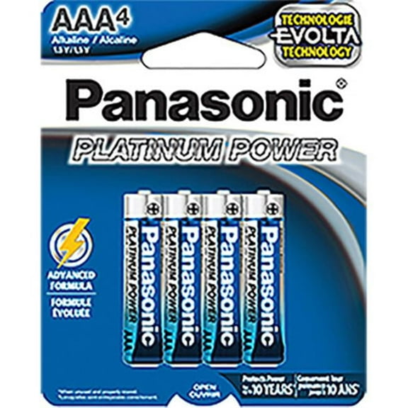 Panasonic AAA Alkaline Platinum Power Batteries - Pack of 4