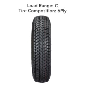 Set of 2 Trailer Tires Rims ST175/80D13 175 80 13 Tire, 5 Lug on 4.5", White Spoke Wheel Load Range C, 6 PLY