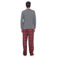 thumbnail image 3 of Ashford & Brooks Men's Jersey Knit Long-Sleeve Top and Mink Fleece Bottom Pajama Set, 3 of 4