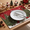 thumbnail image 5 of Smile Xmas Snowman Winter Christmas Placemats Set of 4, 12 x 18 Inch, Red, 5 of 8
