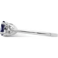 thumbnail image 3 of Sterling Silver Rhodium-Plated Created Sapphire Ring (Size 10) Made In China qbr20sep-10, 3 of 5