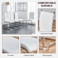 thumbnail image 3 of Sumdeal 5 Piece White Marble Dining Room Table Sets for 4, Modern Kitchen Table and Chairs Set for 4,White,Set of 4, 3 of 8