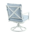 thumbnail image 4 of My Texas House Cambria Steel Swivel Outdoor Dining Chair - Set of 2, Blue, 4 of 12