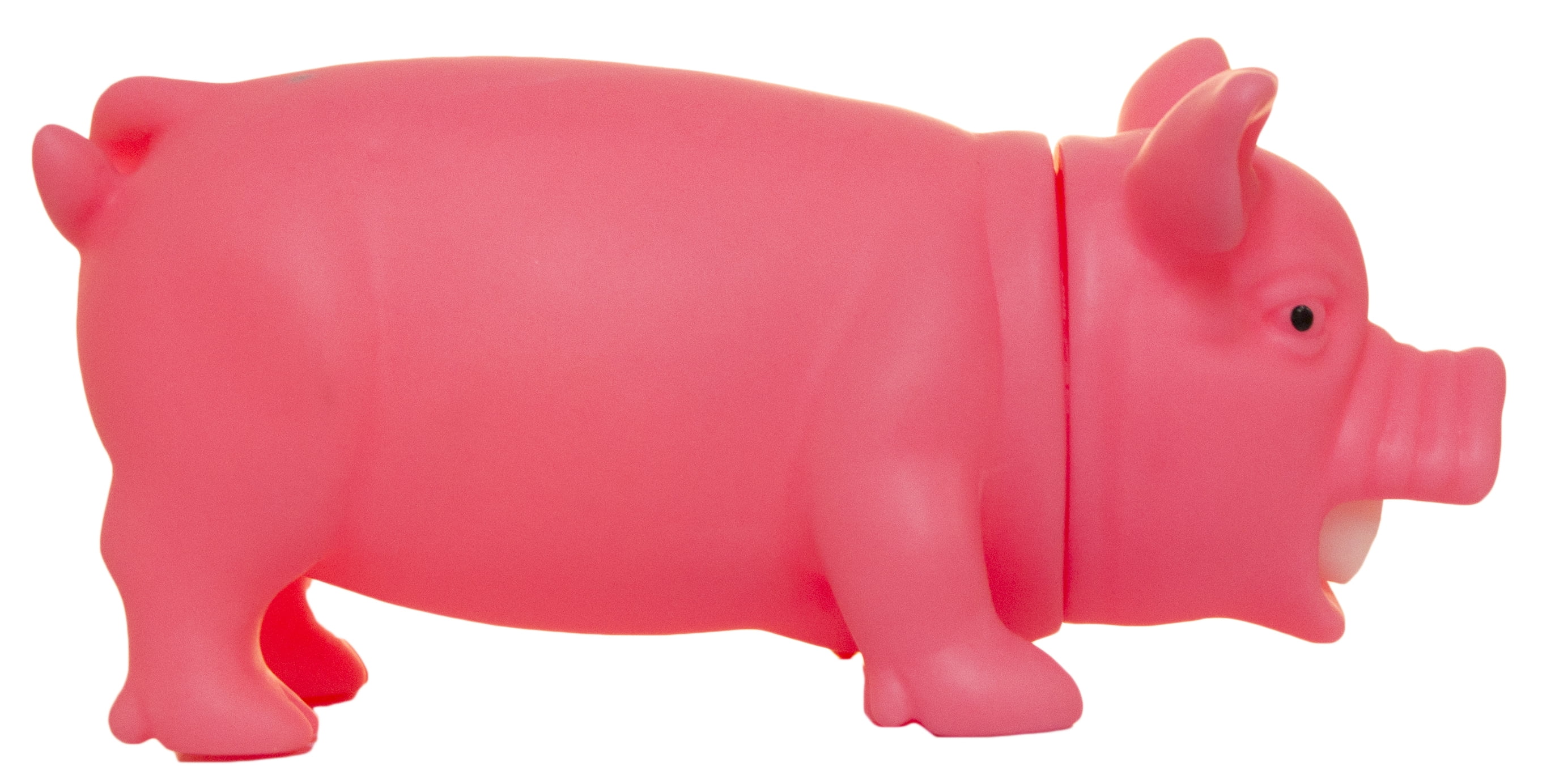 8 Inch Squeezable Rubber Squealing Pig Figurine