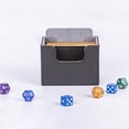 thumbnail image 3 of PU Leather Card Deck Case Organizer Card Holder Card Game Protector Storage Box Black, 3 of 6
